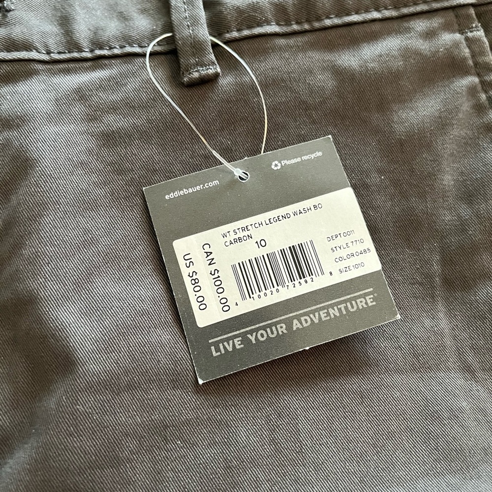 Eddie Bauer boyfriend slim leg. Size 10 tall